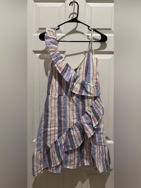 Parker Dress Lollie Stripe Linen Dress Size 4